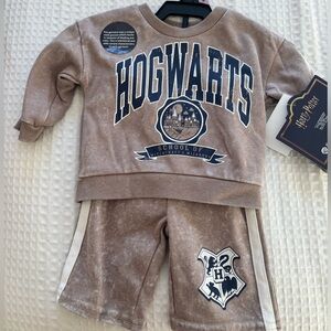 Hogwarts 0-3M Sweatshirt and Pants Set